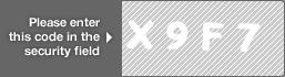captcha code for visual authentication  letter X number 9 letter F number 7
