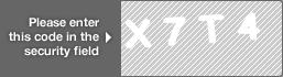 captcha code for visual authentication  letter X number 7 letter T number 4